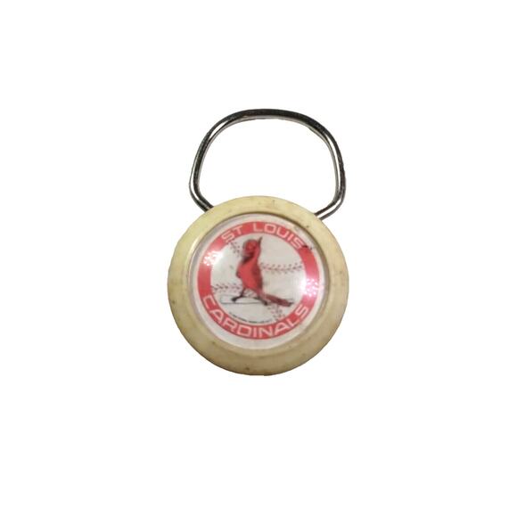 Vintage Cardinal Baseball Keychain Keyring Flaw - Picture 1 of 4